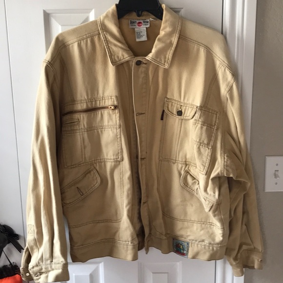 Vintage Don’t Stop mens khaki denim jacket! - Picture 1 of 8